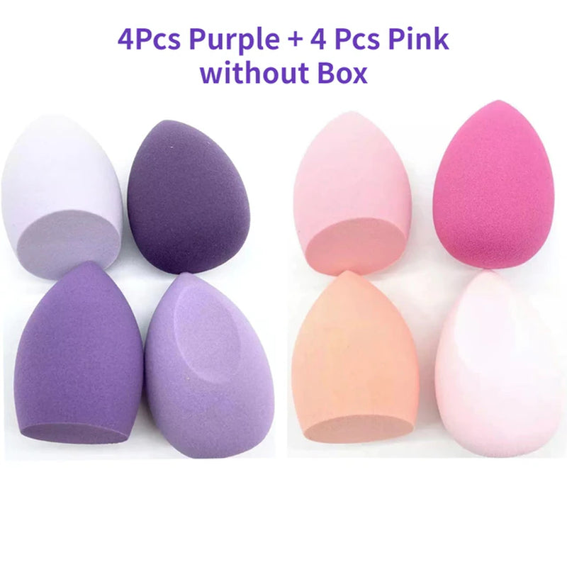 4/8Pcs Makeup Sponge Blender Beauty Egg Cosmetic Puff Soft Foundation Sponges Powder Puff Women Make up Accessories Beauty Tools