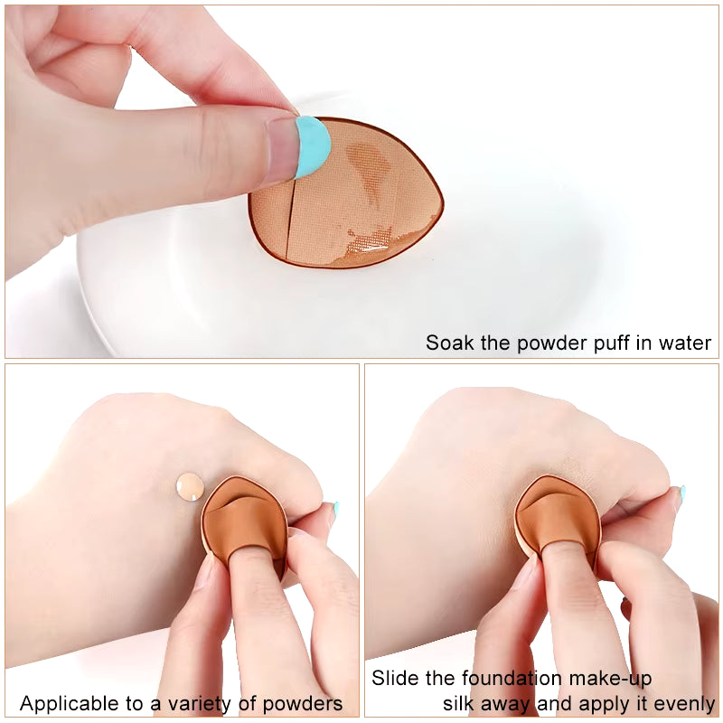 5/10/20Pcs Mini Finger Sponge Puff for Makeup Foundation Powder Detail Face Concealer Cream Blend Cosmetic Sponges Accessories