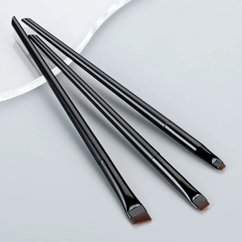 3Pcs/Set Blade Eyeliner Brush Eyebrow Brush Portable Flat Fine Eye Liner Brow Contour Makeup Brushes Makeup Tool