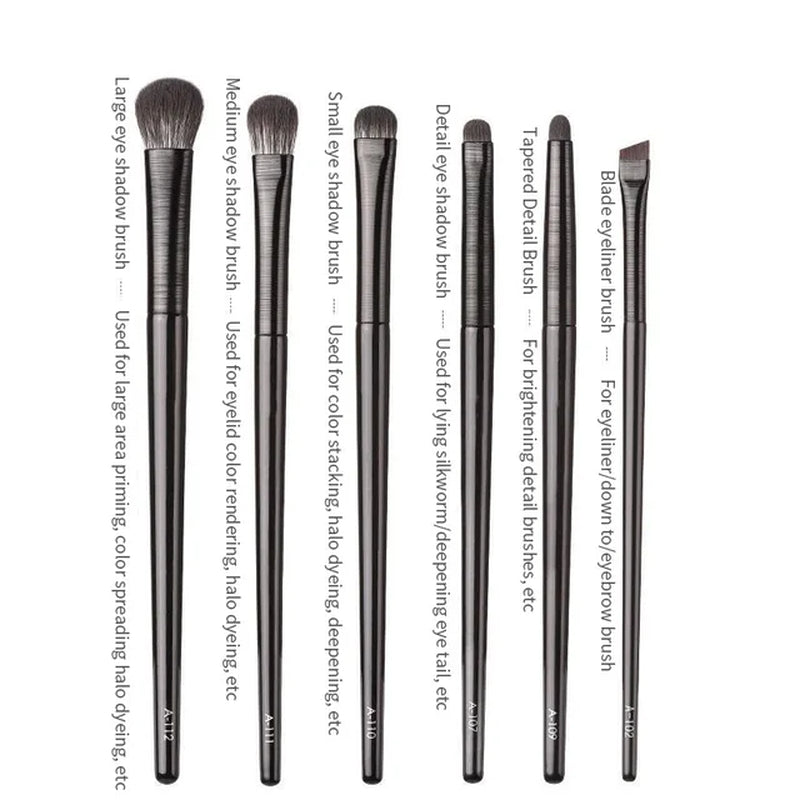 Natural Eye Makeup Brushes Set Eyeshadow Brush Eyebrow Contour Eyeliner Brush Women Eyes Cosmetic Blending Detail Make up Tools