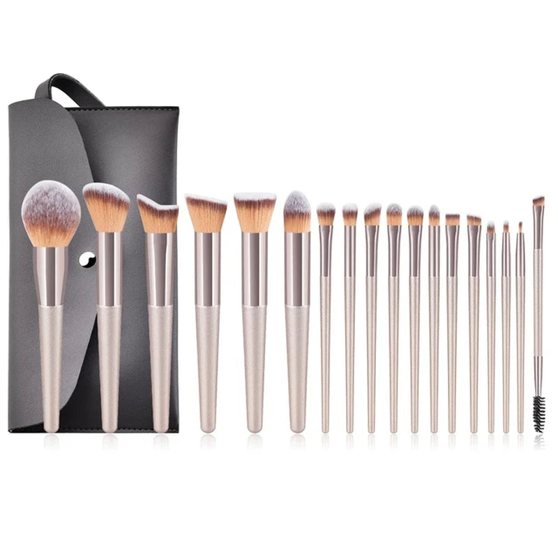 Hot Champagne Makeup Brushes Set for Women Cosmetic Foundation Powder Blush Eyeshadow Kabuki Blending Make up Brush Beauty Tools