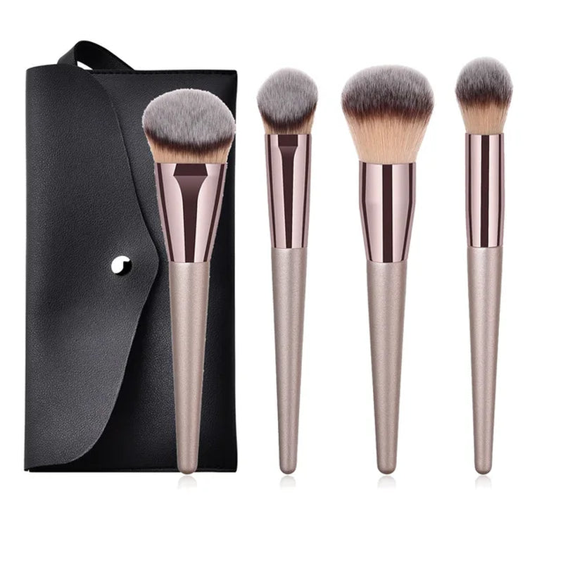 Hot Champagne Makeup Brushes Set for Women Cosmetic Foundation Powder Blush Eyeshadow Kabuki Blending Make up Brush Beauty Tools