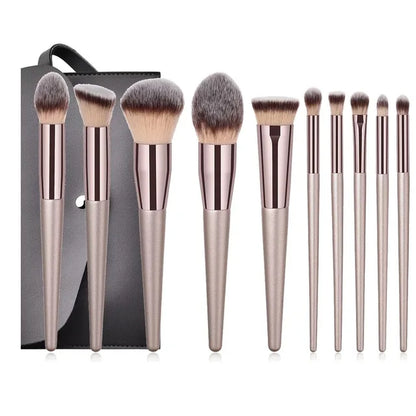 Hot Champagne Makeup Brushes Set for Women Cosmetic Foundation Powder Blush Eyeshadow Kabuki Blending Make up Brush Beauty Tools