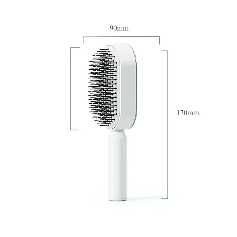 Self Cleaning Hair Brush for Women One-Key Cleaning Hair Loss Airbag Massage Scalp Comb Anti-Static Hairbrush Dropshipping