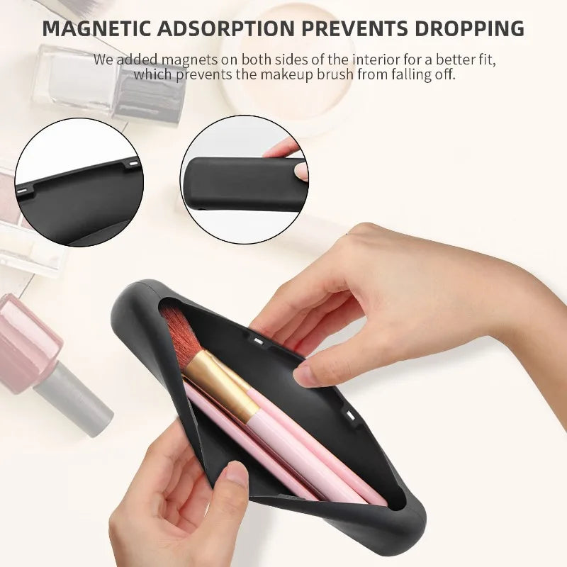 Makeup Bag Makeup Brush Pouch Cosmetic Organizer Travel Holder Storage Brush Case Brush Makeup Bag Pouch Silicon Makeup Bag